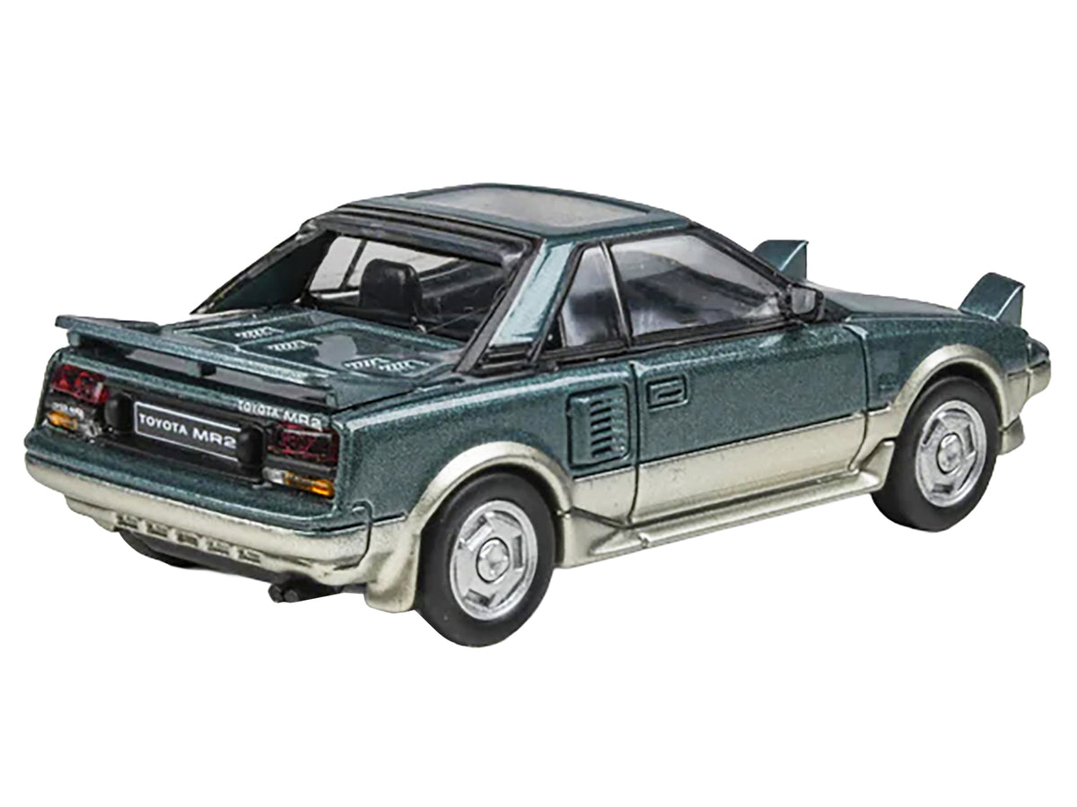 1985 Toyota MR2 MK1 Green Metallic and Gold with Sunroof 1/64 Diecast Model Car
