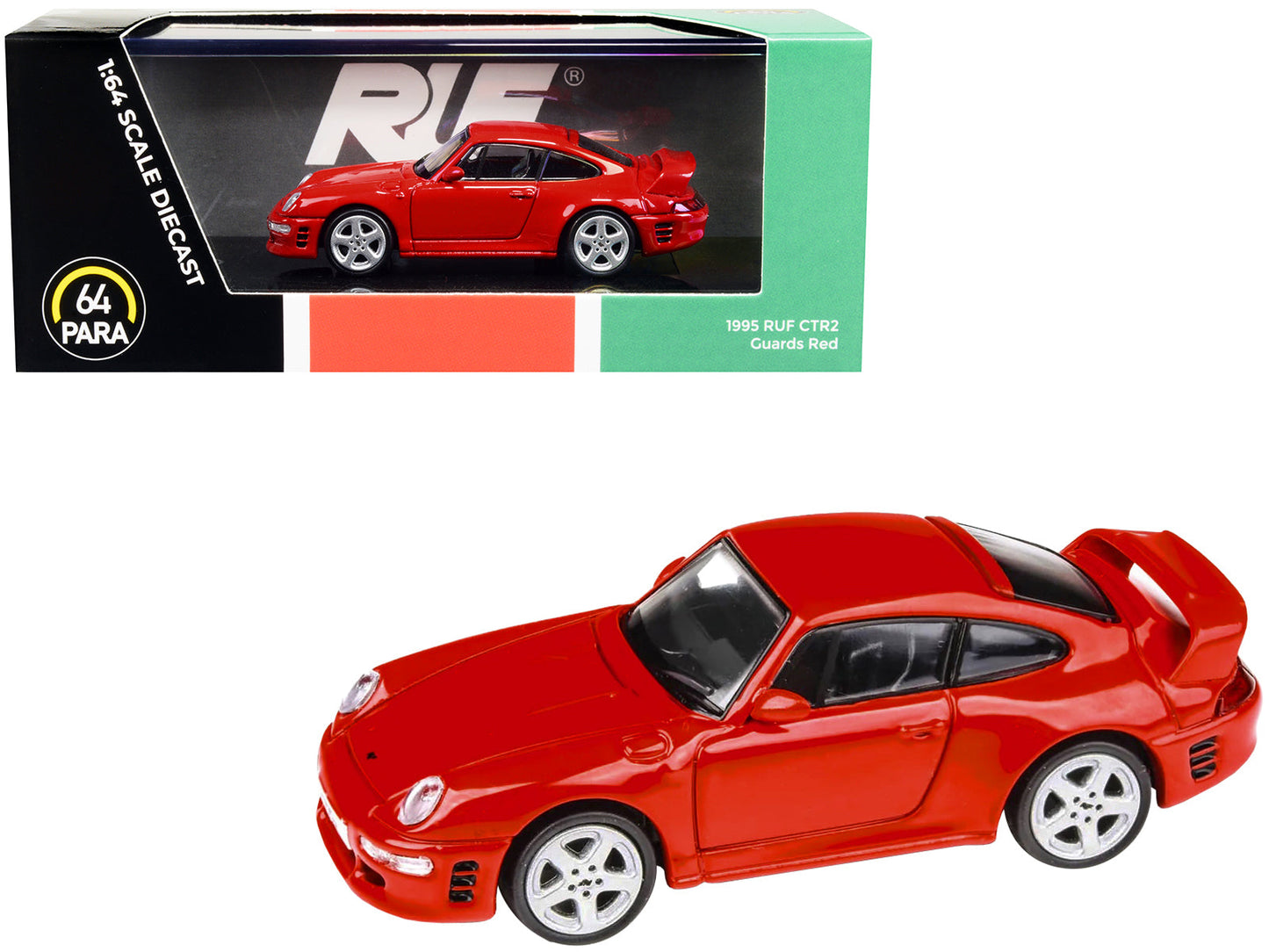1995 RUF CTR2 Guards Red 1/64 Diecast Model Car