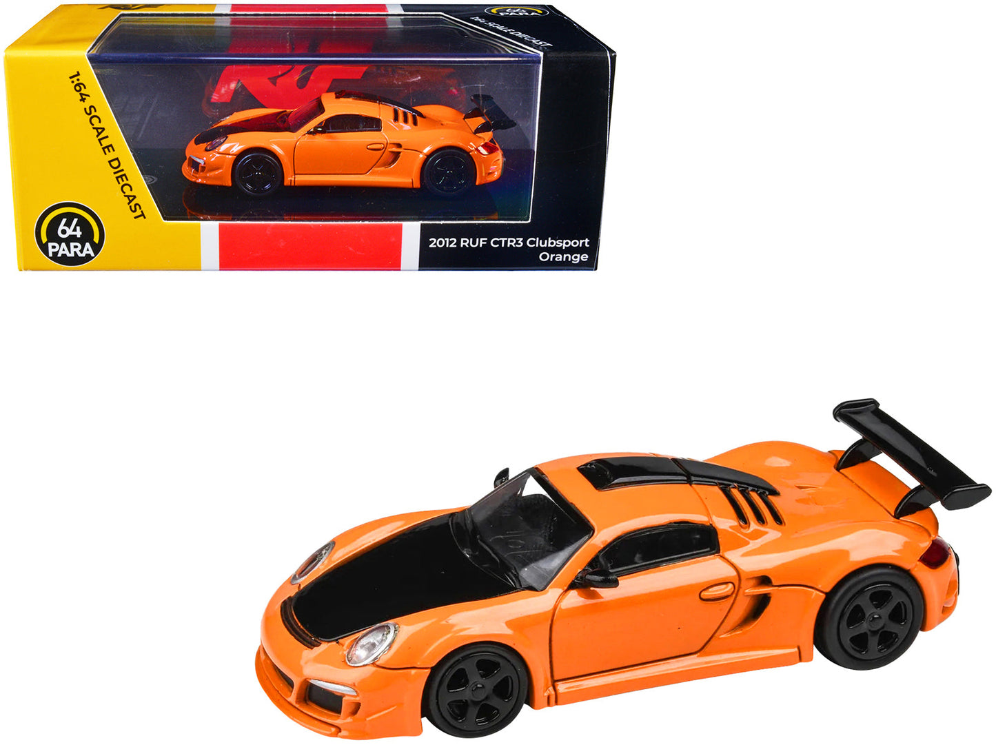2012 RUF CTR3 Clubsport Orange with Black Hood 1/64 Diecast Model Car