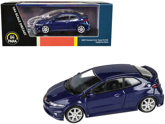 2007 Honda Civic Type R FN2 Sapphire Blue Metallic 1/64 Diecast Model Car