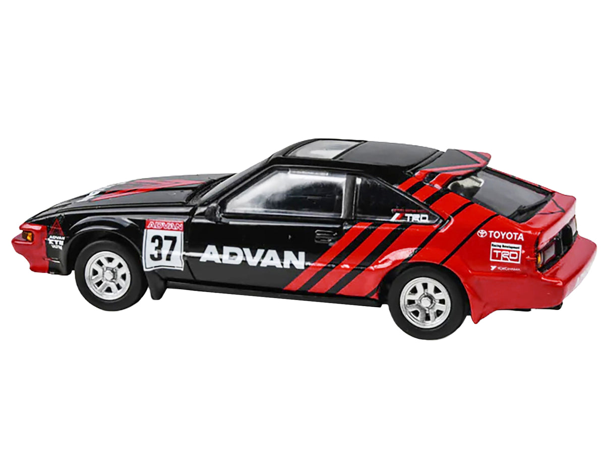 1984 Toyota Celica Supra #37 "ADVAN" Black and Red 1/64 Diecast Model Car