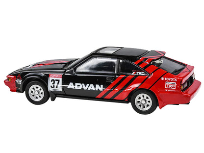 1984 Toyota Celica Supra #37 "ADVAN" Black and Red 1/64 Diecast Model Car