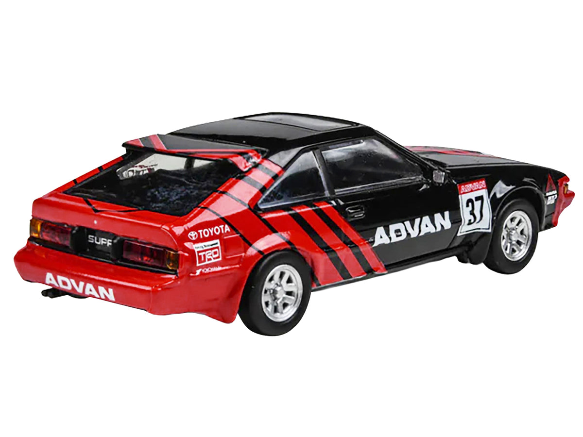 1984 Toyota Celica Supra #37 "ADVAN" Black and Red 1/64 Diecast Model Car