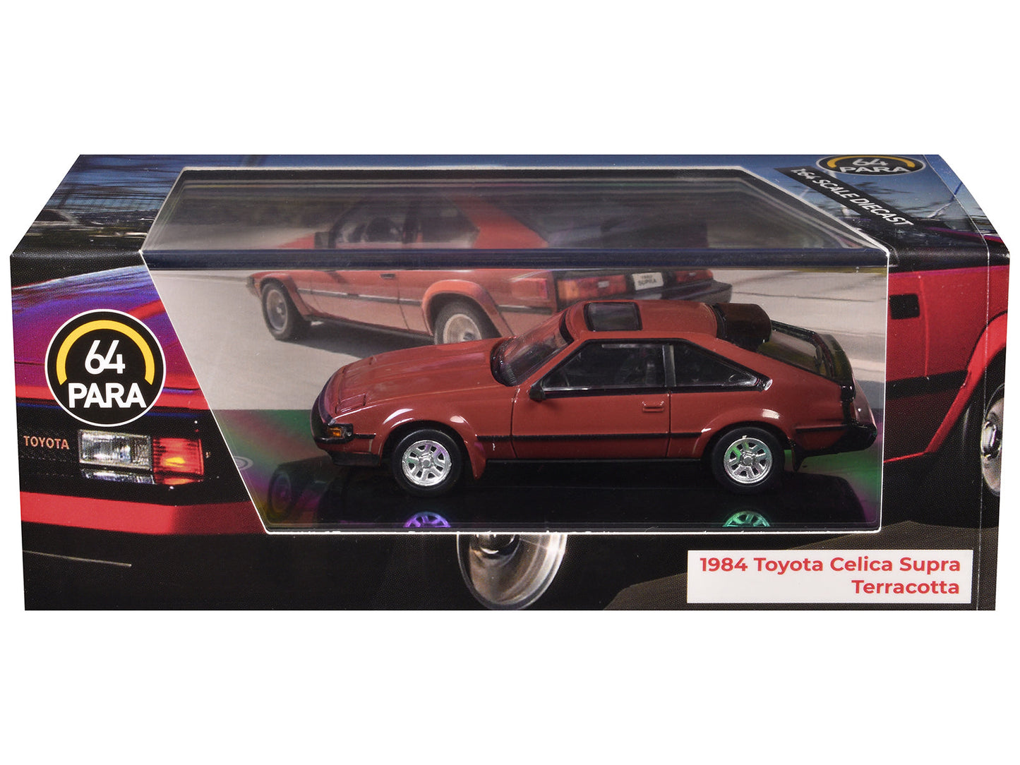 1984 Toyota Celica Supra Terracotta Red with Sunroof 1/64 Diecast Model Car