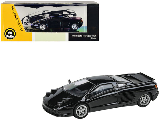 1991 Cizeta V16T Black 1/64 Diecast Model Car