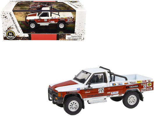 Toyota Hilux Pickup Truck #748 Malcolm Vinje - Mark Hansen "Mojave 250" (1987) 1/64 Diecast Model Car