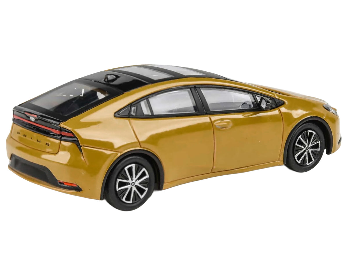 2023 Toyota Prius Maximum Yellow with Black Top and Sun Roof 1/64 Diecast Model Car