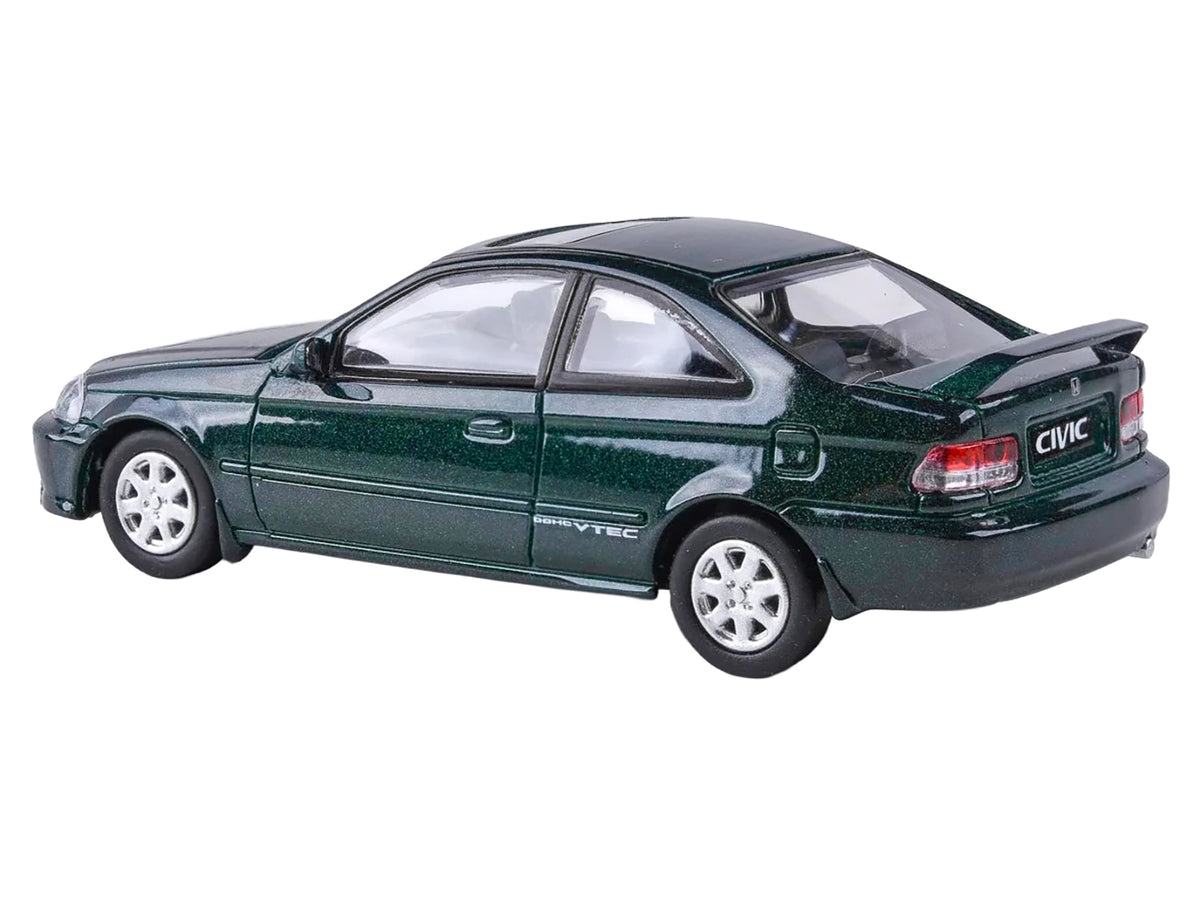 1999 Honda Civic Si EM1 Clover Green Pearl Metallic with Sunroof 1/64 Diecast Model Car