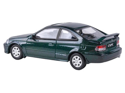 1999 Honda Civic Si EM1 Clover Green Pearl Metallic with Sunroof 1/64 Diecast Model Car