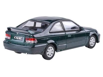 1999 Honda Civic Si EM1 Clover Green Pearl Metallic with Sunroof 1/64 Diecast Model Car