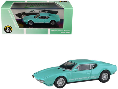 1972 De Tomaso Pantera Verde Aqua 1/64 Diecast Model Car