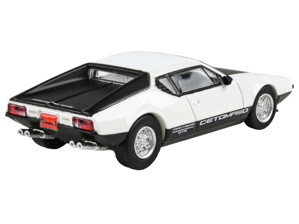 1972 De Tomaso Pantera White and Black 1/64 Diecast Model Car