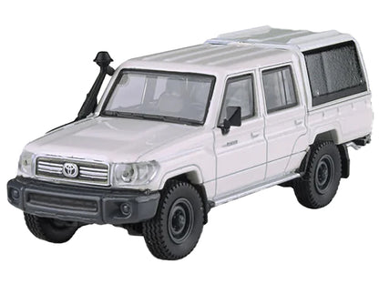 2012 Toyota Land Cruiser LC 79 French Vanilla White with Canopy 1/64 Diecast Model Car