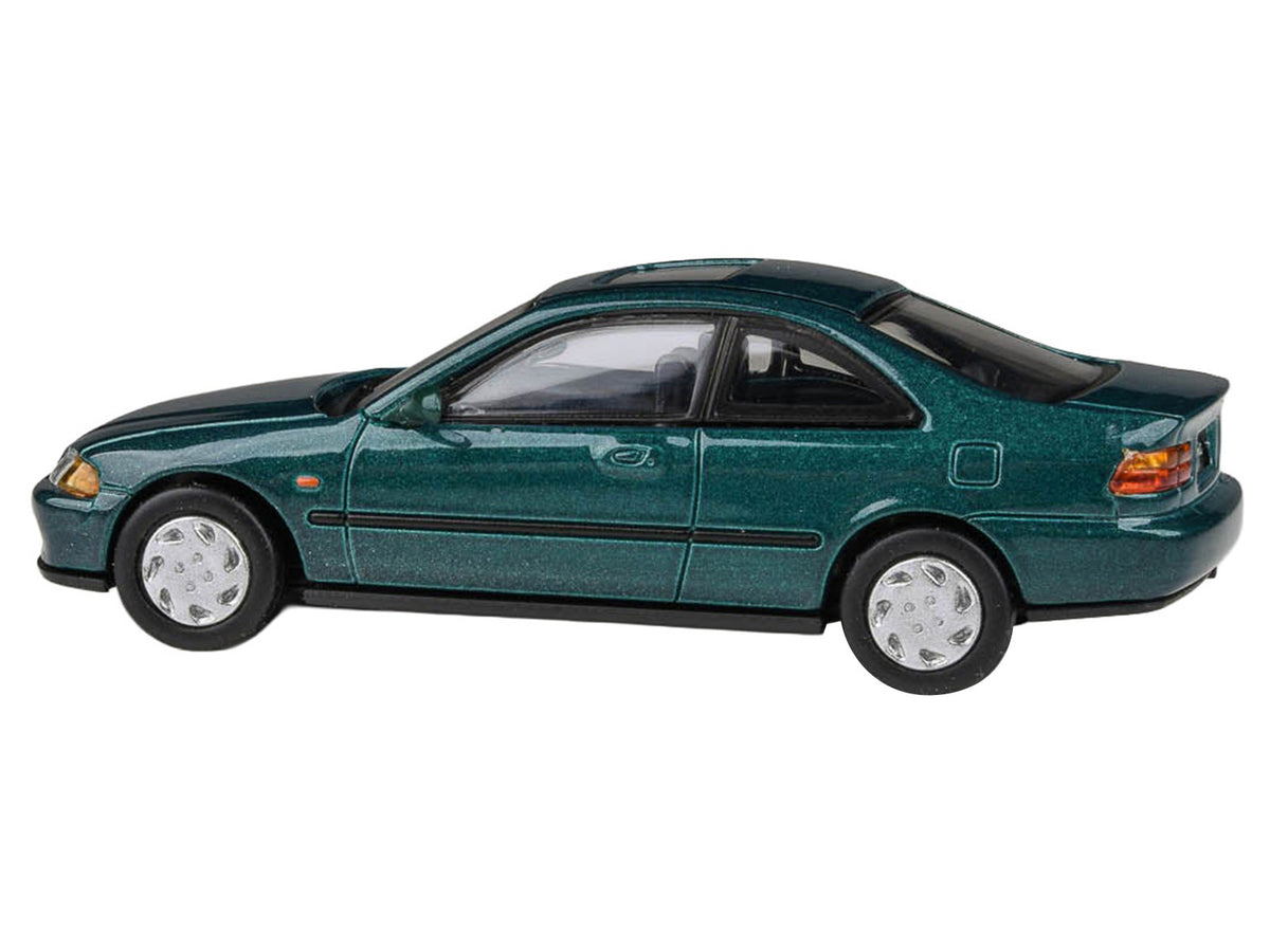 1995 Honda Civic Coupe EJ1 Paradise Blue Green Metallic with Sunroof 1/64 Diecast Model Car