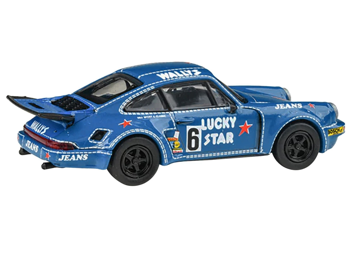 1975 Porsche 911 Carrera RSR 3.0 #6 "Kremer Racing - Wallys Jeans" Blue 1/64 Diecast Model Car