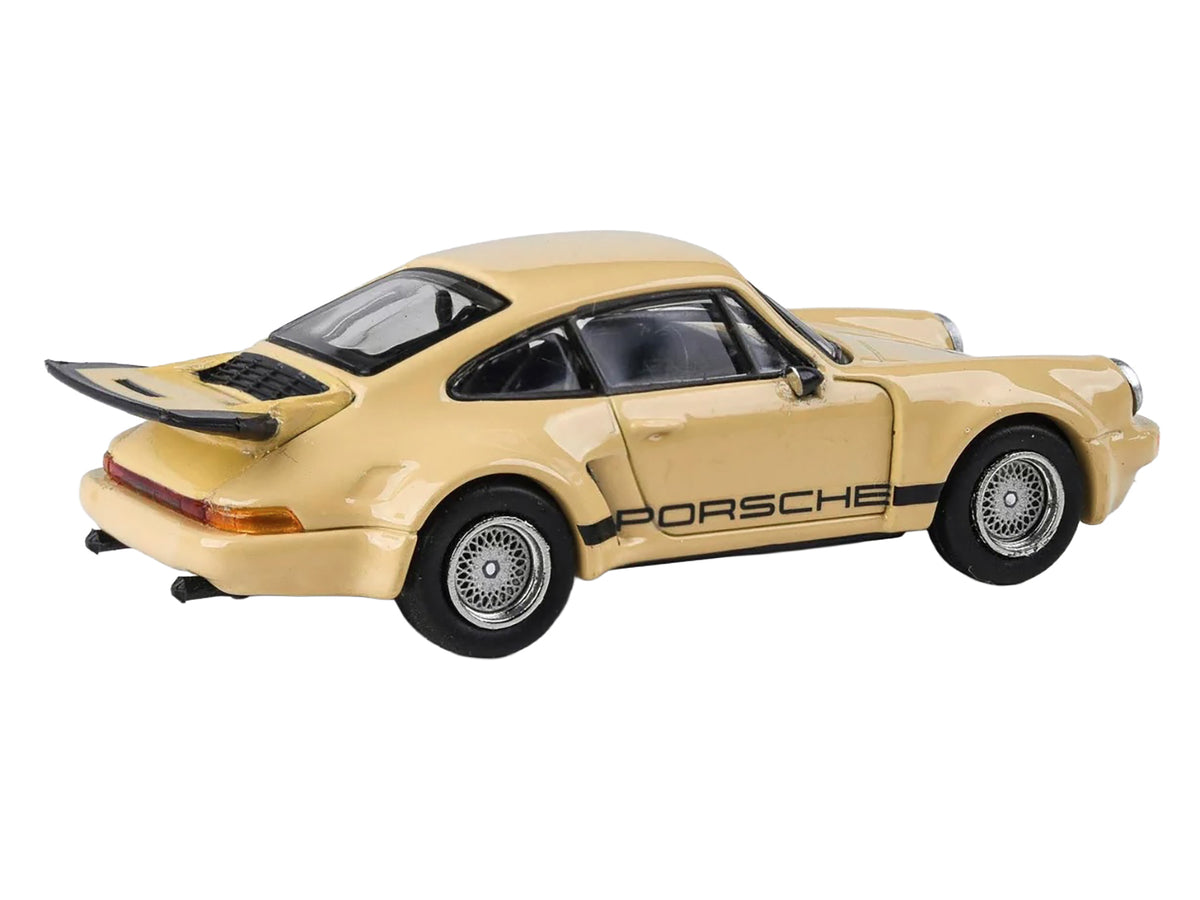 Porsche 911 Carrera RSR 3.0 Sahara Beige with Black Stripes 1/64 Diecast Model Car