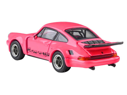 1974 Porsche 911 Carrera RSR 3.0 Fuchsia with Black Stripes 1/64 Diecast Model Car