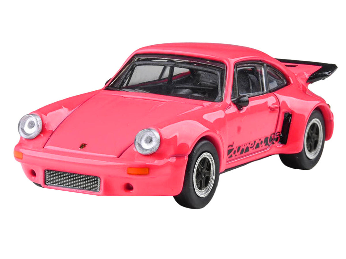 1974 Porsche 911 Carrera RSR 3.0 Fuchsia with Black Stripes 1/64 Diecast Model Car