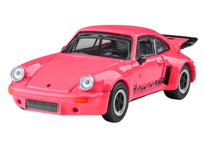 1974 Porsche 911 Carrera RSR 3.0 Fuchsia with Black Stripes 1/64 Diecast Model Car
