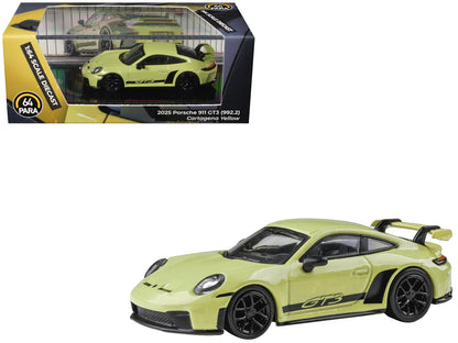 2025 Porsche 911 GT3 (992.2) Cartagena Yellow with Black Stripes 1/64 Diecast Model Car