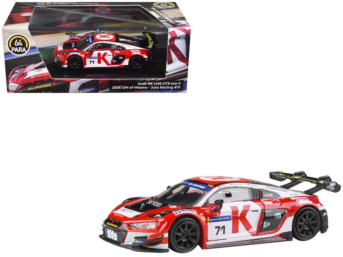Audi R8 LMS GT3 EVO II #71 Arunas Geciauskas - Nicola Michelon - Tim Muller "Juta Racing" "12 Hours of Misano" (2025)  1/64 Diecast Model Car