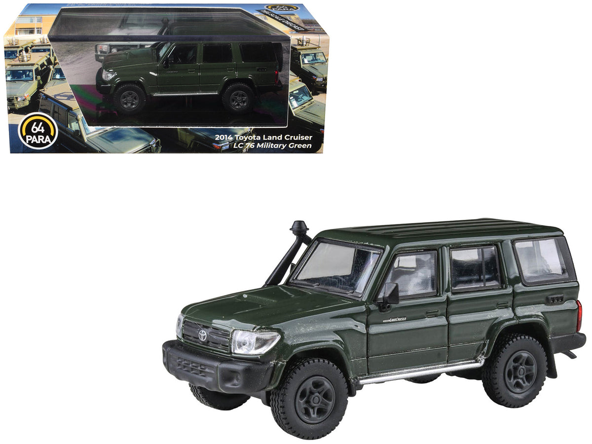 2014 Toyota Land Cruiser LC 76 Military Green 1/64 Diecast Model Car