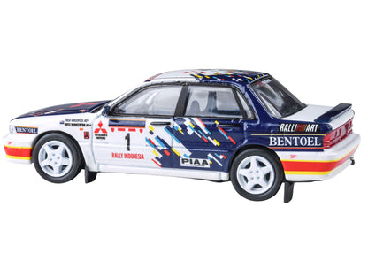 Mitsubishi Galant VR-4 RHD (Right Hand Drive) #1 Ross Dunkerton - Fred Gocentas "Rally Indonesia" (1993) 1/64 Diecast Model Car