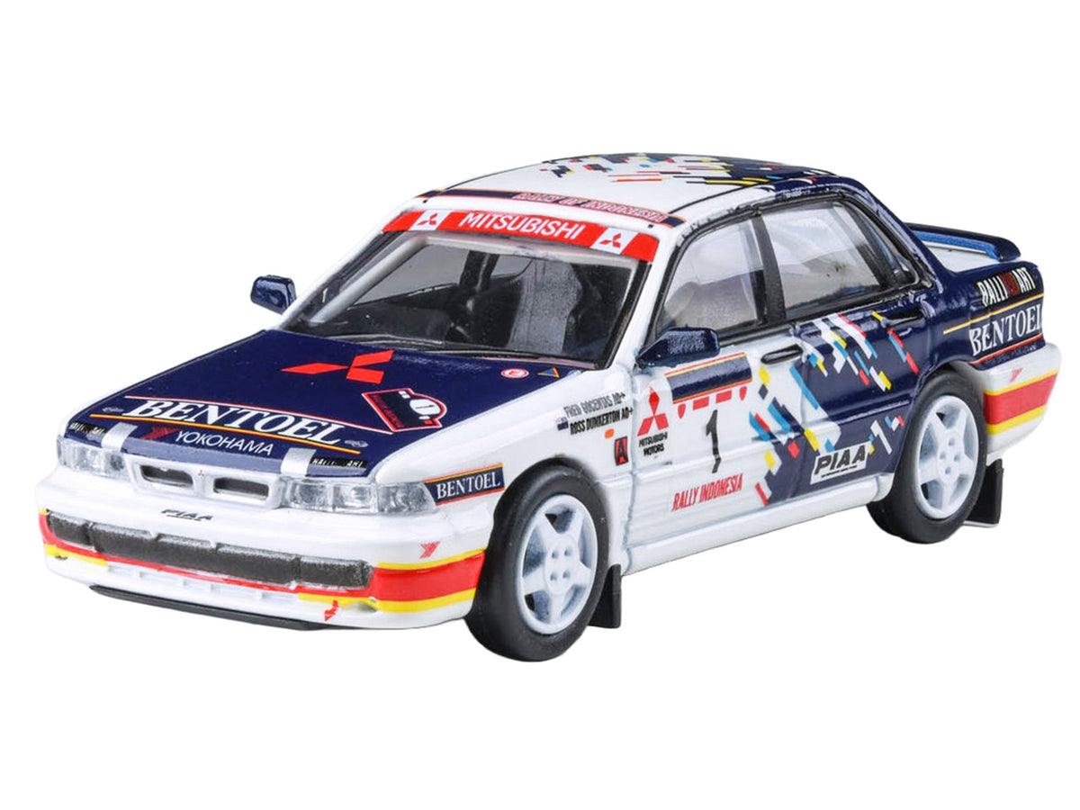 Mitsubishi Galant VR-4 RHD (Right Hand Drive) #1 Ross Dunkerton - Fred Gocentas "Rally Indonesia" (1993) 1/64 Diecast Model Car