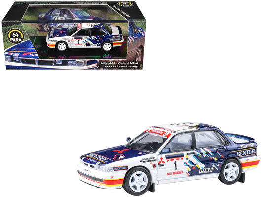 Mitsubishi Galant VR-4 RHD (Right Hand Drive) #1 Ross Dunkerton - Fred Gocentas "Rally Indonesia" (1993) 1/64 Diecast Model Car