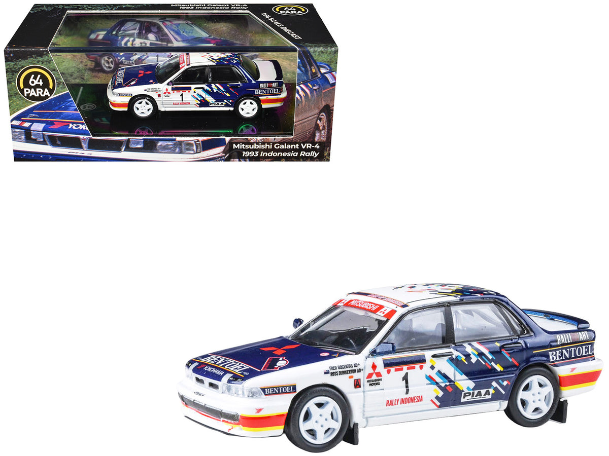 Mitsubishi Galant VR-4 RHD (Right Hand Drive) #1 Ross Dunkerton - Fred Gocentas "Rally Indonesia" (1993) 1/64 Diecast Model Car