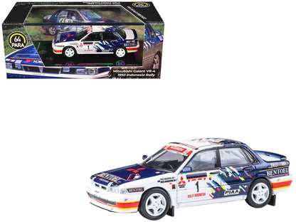 Mitsubishi Galant VR-4 RHD (Right Hand Drive) #1 Ross Dunkerton - Fred Gocentas "Rally Indonesia" (1993) 1/64 Diecast Model Car