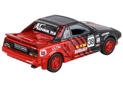 1985 Toyota MR2 MK1 RHD (Right Hand Drive) #38 Red and Black "Autocross Livery" 1/64 Diecast Model Car