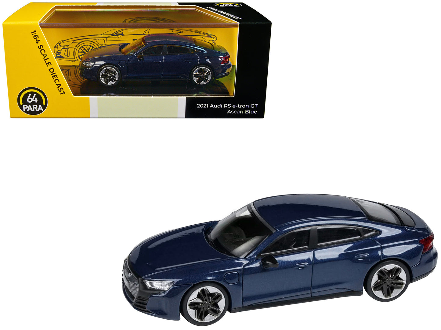 Audi E-tron GT RS Ascari Blue Metallic 1/64 Diecast Model Car