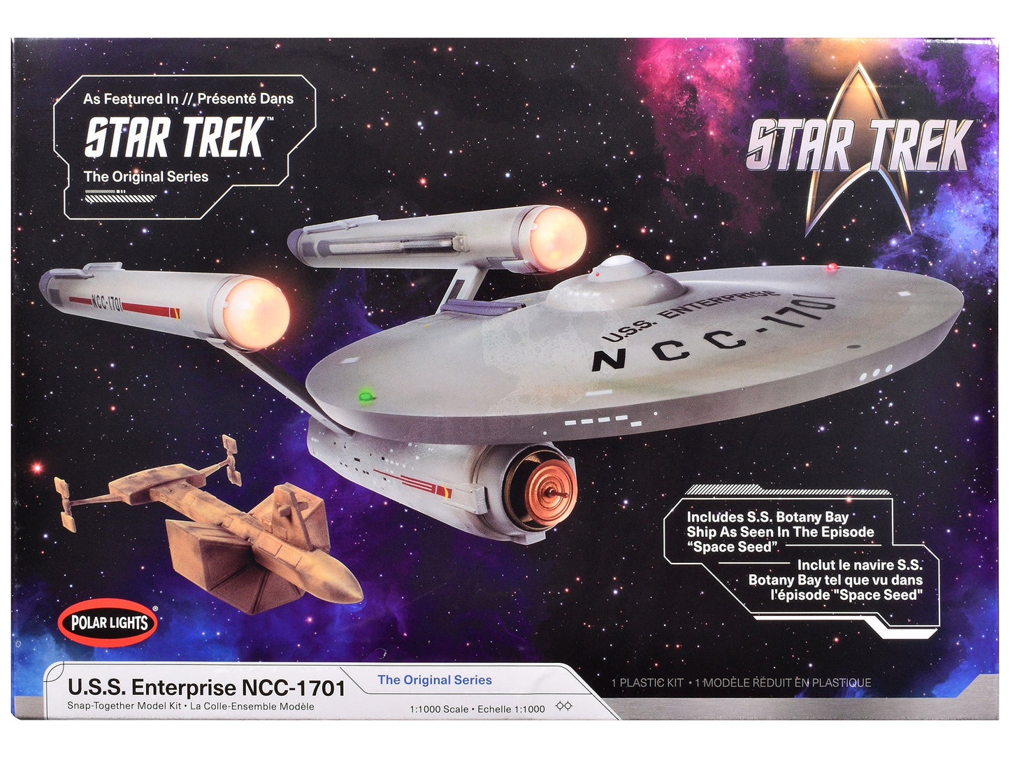Skill 2 Model Kit U.S.S. Enterprise NCC-1701 Spaceship "Star Trek" (1966) TV Series 1/1000 Scale Model