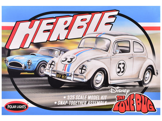 Skill 2 Model Kit Volkswagen Beetle Herbie "The Love Bug" (1969) Movie 1/25 Scale Model