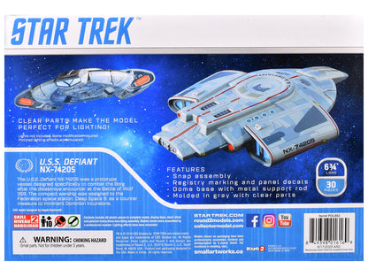 Skill 2 Snap Model Kit USS Defiant NX-74205 Starship "Star Trek: Deep Space Nine" (1993-1999) TV Series 1/1000 Scale Model
