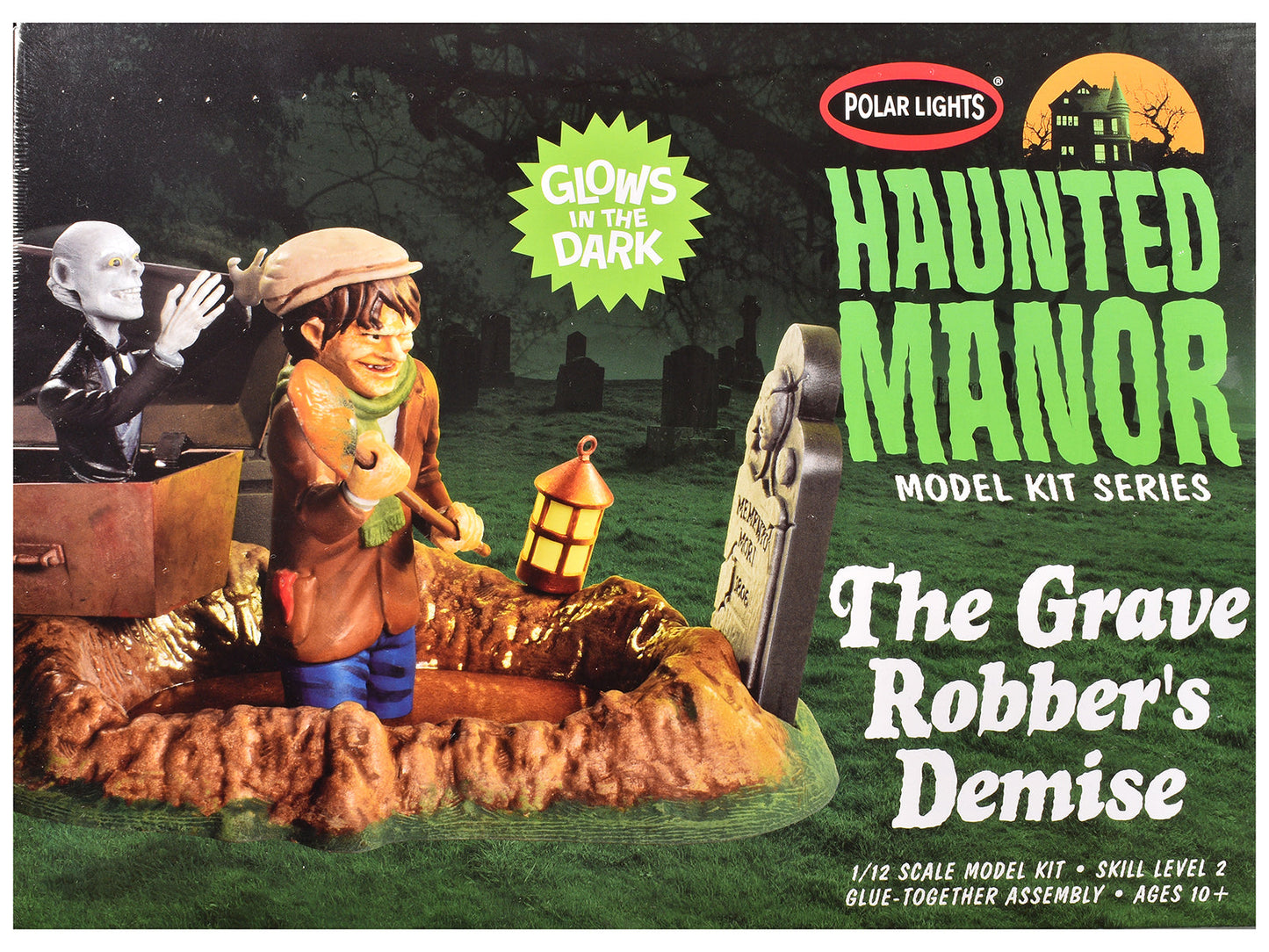 Skill 2 Model Kit Haunted Manor "The Grave Robber's Demise" Diorama Set 1/12 Scale Model