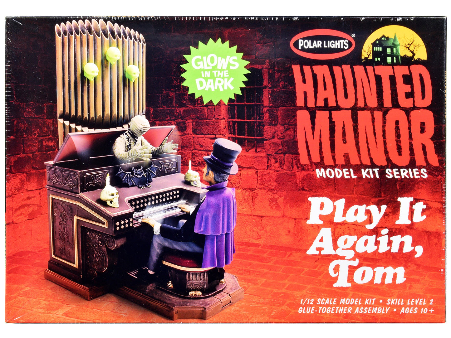 Skill 2 Model Kit Haunted Manor "Play it Again Tom" Diorama Set 1/12 Scale Model