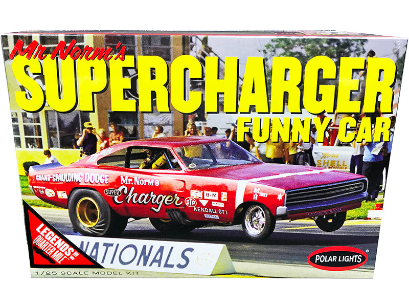 Skill 2 Model Kit 1969 Dodge Charger Funny Car "Mr. Norm's Supercharger" "Legends of the Quarter Mile" 1/25 Scale Model