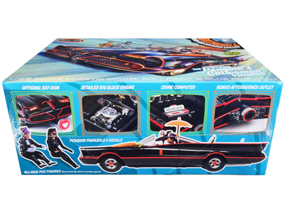 Skill 2 Model Kit 1966 Batmobile "Bad Guy Getaway Edition" with Penguin and Catwoman Figures "Batman" (1966-1968) TV Series 1/25 Scale Model