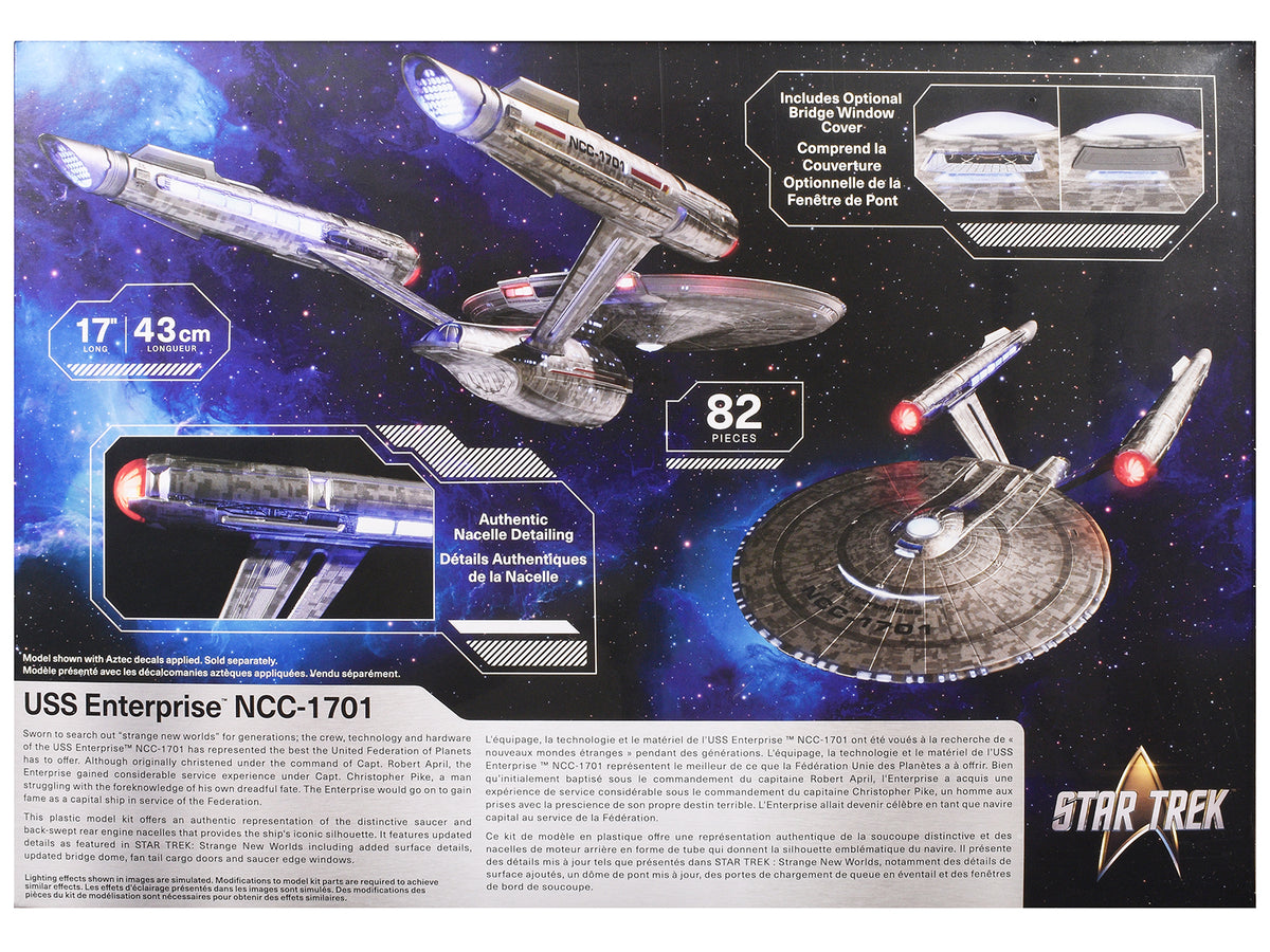 Skill 2 Model Kit USS Enterprise NCC-1701 Spacecraft "Star Trek: Strange New Worlds" (2022-Current) TV Series 1/1000 Scale Model