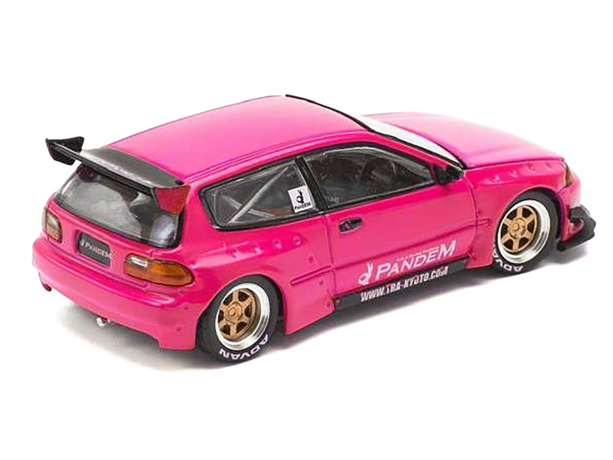 Pandem Civic EG6 RHD (Right Hand Drive) Pink "Enigma Exclusive Edition" 1/64 Diecast Model Car