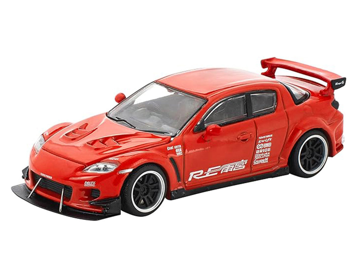 Mazda RX-8 RE-Amemiya RHD (Right Hand Drive) Red with Graphics "Enigma Exclusive Edition" 1/64 Die Cast Model Car