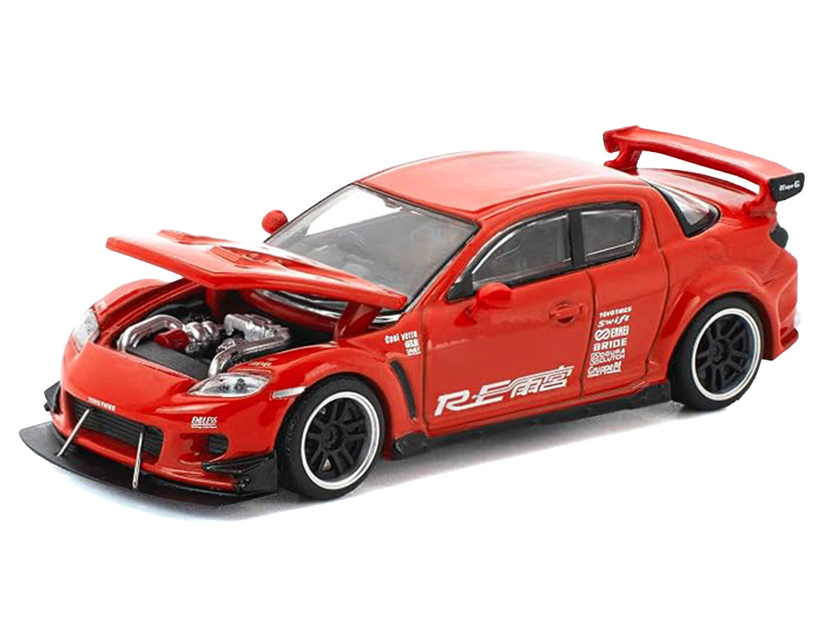 Mazda RX-8 RE-Amemiya RHD (Right Hand Drive) Red with Graphics "Enigma Exclusive Edition" 1/64 Die Cast Model Car