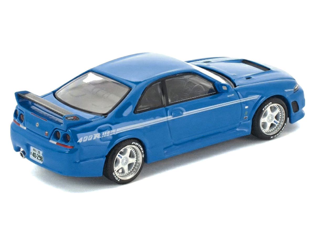 GT-R R33 400R RHD (Right Hand Drive) Champion Blue with White Stripes "Enigma Exclusive Edition" 1/64 Die Cast Model Car