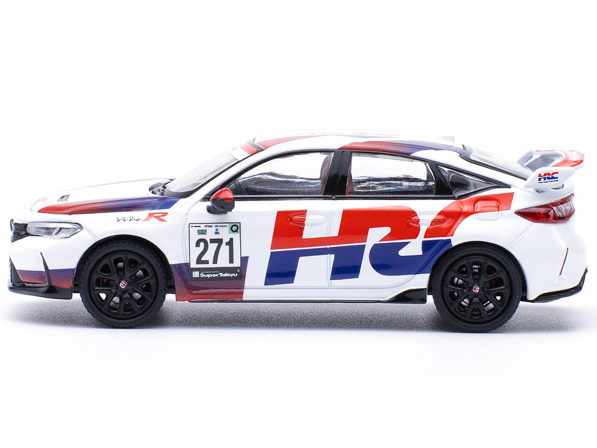 Honda Civic Type R FL5 "HRC - Honda Racing" White with Graphics 1/64 Diecast Model Car