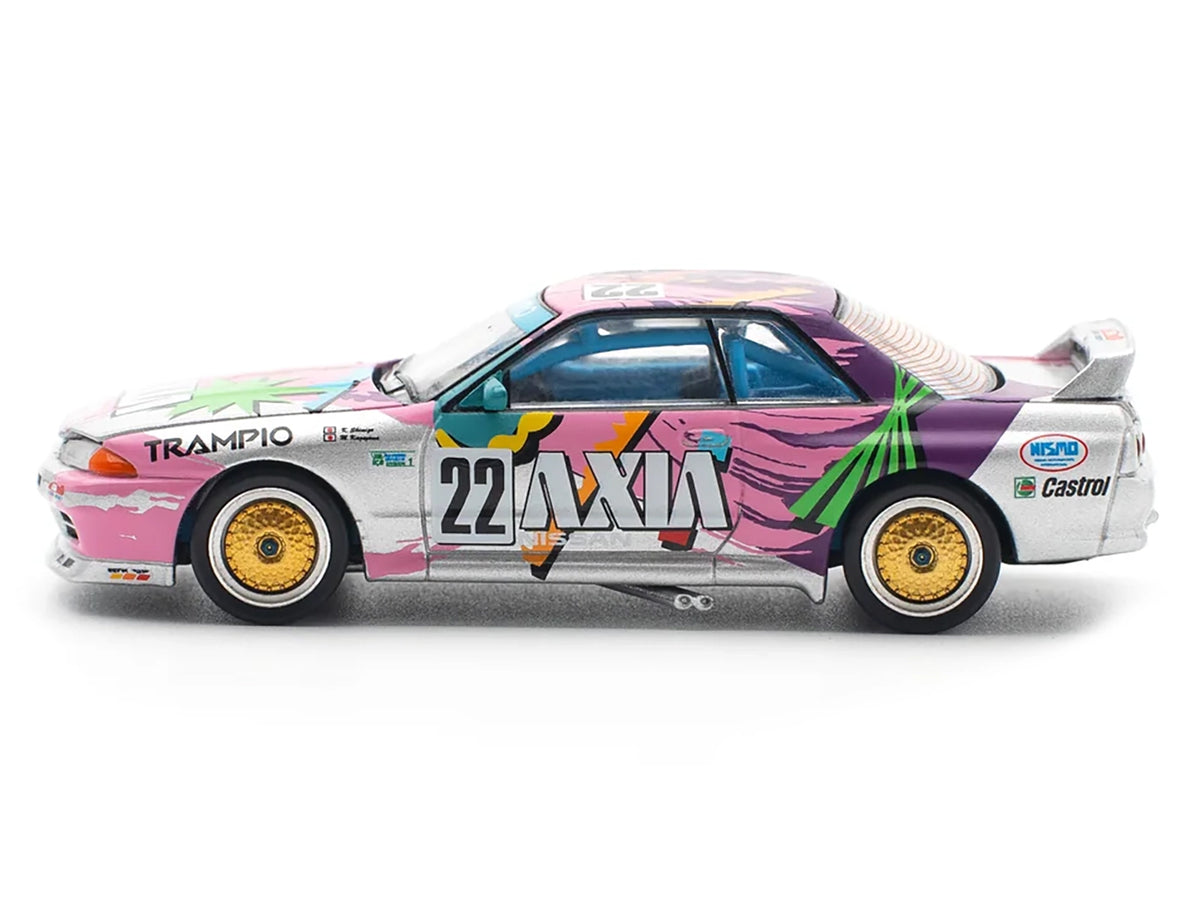 GTR R32 RHD (Right Hand Drive) #22 Masahiko Kageyama - Kazuo Shimizu "Axia" Group A "Japanese Touring Car Championship" (1991) 1/64 Diecast Model Car