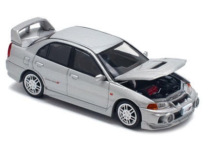 Mitsubishi Lancer Evolution IV RHD (Right Hand Drive) Steel Silver Metallic 1/64 Diecast Model Car