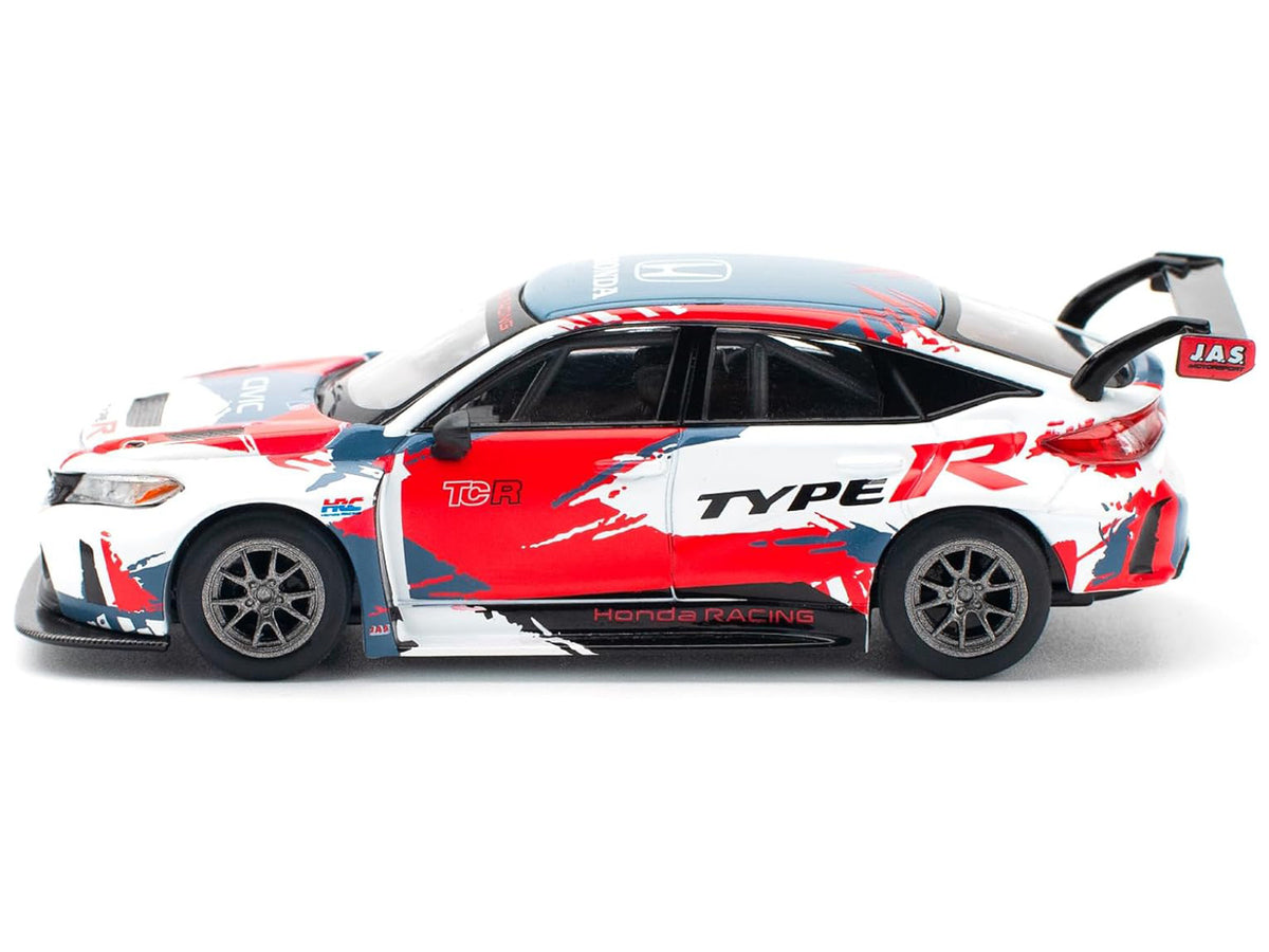 Honda Civic Type R TCR "Presentation" White with Graphics 1/64 Diecast Model Car