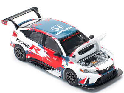 Honda Civic Type R TCR "Presentation" White with Graphics 1/64 Diecast Model Car